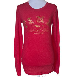 PINK Victoria's Secret Long Sleeve Red Top